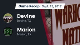 Recap: Devine  vs. Marion  2017