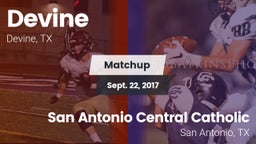 Matchup: Devine  vs. San Antonio Central Catholic  2017