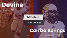 Matchup: Devine  vs. Carrizo Springs  2017