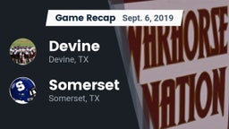 Recap: Devine  vs. Somerset  2019