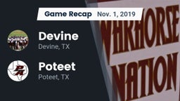 Recap: Devine  vs. Poteet  2019