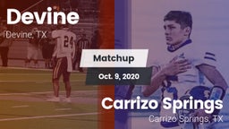 Matchup: Devine  vs. Carrizo Springs  2020
