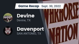 Recap: Devine  vs. Davenport  2022