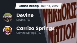 Recap: Devine  vs. Carrizo Springs  2022