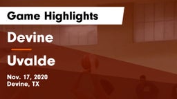 Devine  vs Uvalde  Game Highlights - Nov. 17, 2020