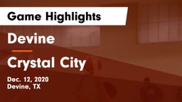 Devine  vs Crystal City  Game Highlights - Dec. 12, 2020