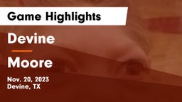 Devine  vs Moore  Game Highlights - Nov. 20, 2023