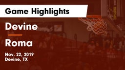 Devine  vs Roma  Game Highlights - Nov. 22, 2019