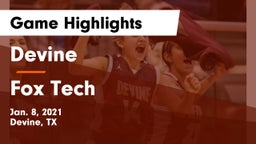 Devine  vs Fox Tech  Game Highlights - Jan. 8, 2021