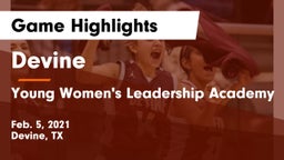 Devine  vs Young Women's Leadership Academy Game Highlights - Feb. 5, 2021