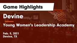 Devine  vs Young Women's Leadership Academy Game Highlights - Feb. 5, 2021