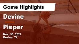 Devine  vs Pieper  Game Highlights - Nov. 30, 2021