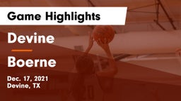 Devine  vs Boerne  Game Highlights - Dec. 17, 2021