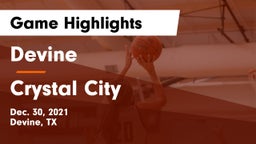 Devine  vs Crystal City  Game Highlights - Dec. 30, 2021