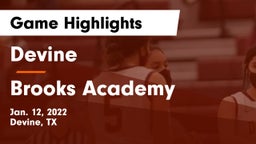 Devine  vs Brooks Academy Game Highlights - Jan. 12, 2022