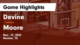 Devine  vs Moore  Game Highlights - Dec. 12, 2023