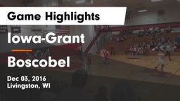 Iowa-Grant  vs Boscobel  Game Highlights - Dec 03, 2016