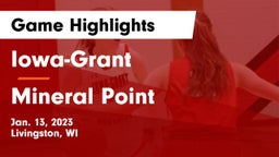 Iowa-Grant  vs Mineral Point  Game Highlights - Jan. 13, 2023
