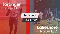 Matchup: Loranger  vs. Lakeshore  2016
