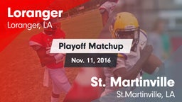 Matchup: Loranger  vs. St. Martinville  2016