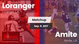 Matchup: Loranger  vs. Amite  2017