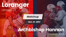 Matchup: Loranger  vs. Archbishop Hannan  2017