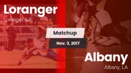 Matchup: Loranger  vs. Albany  2017