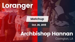 Matchup: Loranger  vs. Archbishop Hannan  2018