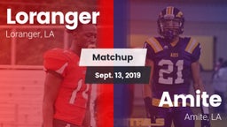 Matchup: Loranger  vs. Amite  2019