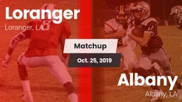 Matchup: Loranger  vs. Albany  2019