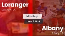 Matchup: Loranger  vs. Albany  2020