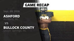 Recap: Ashford  vs. Bullock County  2016