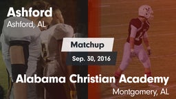 Matchup: Ashford  vs. Alabama Christian Academy  2016