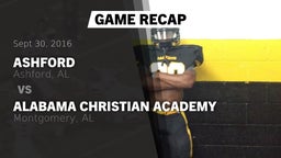 Recap: Ashford  vs. Alabama Christian Academy  2016