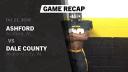 Recap: Ashford  vs. Dale County  2016