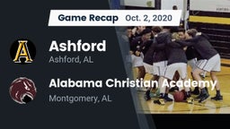 Recap: Ashford  vs. Alabama Christian Academy  2020