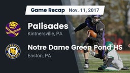 Recap: Palisades  vs. Notre Dame Green Pond HS 2017