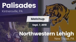 Matchup: Palisades High vs. Northwestern Lehigh  2018