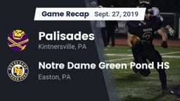 Recap: Palisades  vs. Notre Dame Green Pond HS 2019