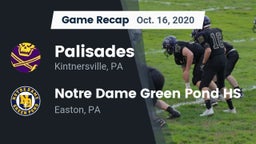 Recap: Palisades  vs. Notre Dame Green Pond HS 2020