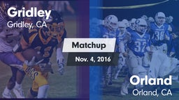 Matchup: Gridley  vs. Orland  2016
