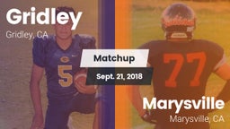 Matchup: Gridley  vs. Marysville  2018