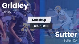 Matchup: Gridley  vs. Sutter  2019