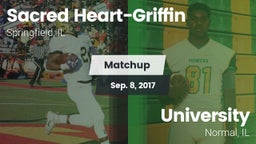 Matchup: Sacred Heart-Griffin vs. University  2017