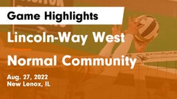 Lincoln-Way West  vs Normal Community  Game Highlights - Aug. 27, 2022