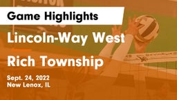 Lincoln-Way West  vs Rich Township  Game Highlights - Sept. 24, 2022