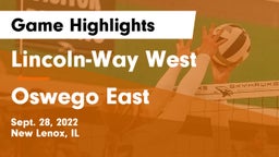 Lincoln-Way West  vs Oswego East  Game Highlights - Sept. 28, 2022