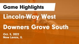 Lincoln-Way West  vs Downers Grove South  Game Highlights - Oct. 5, 2022