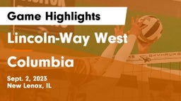 Lincoln-Way West  vs Columbia  Game Highlights - Sept. 2, 2023