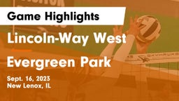 Lincoln-Way West  vs Evergreen Park Game Highlights - Sept. 16, 2023